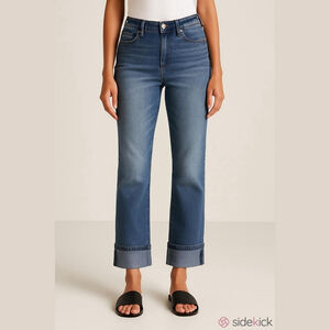 Juniors WALLFLOWER Blue Cropped Jeans Size 7